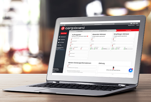 Onlinespedition, mit Cargoboard Transporte online buchen, digitale Spedition