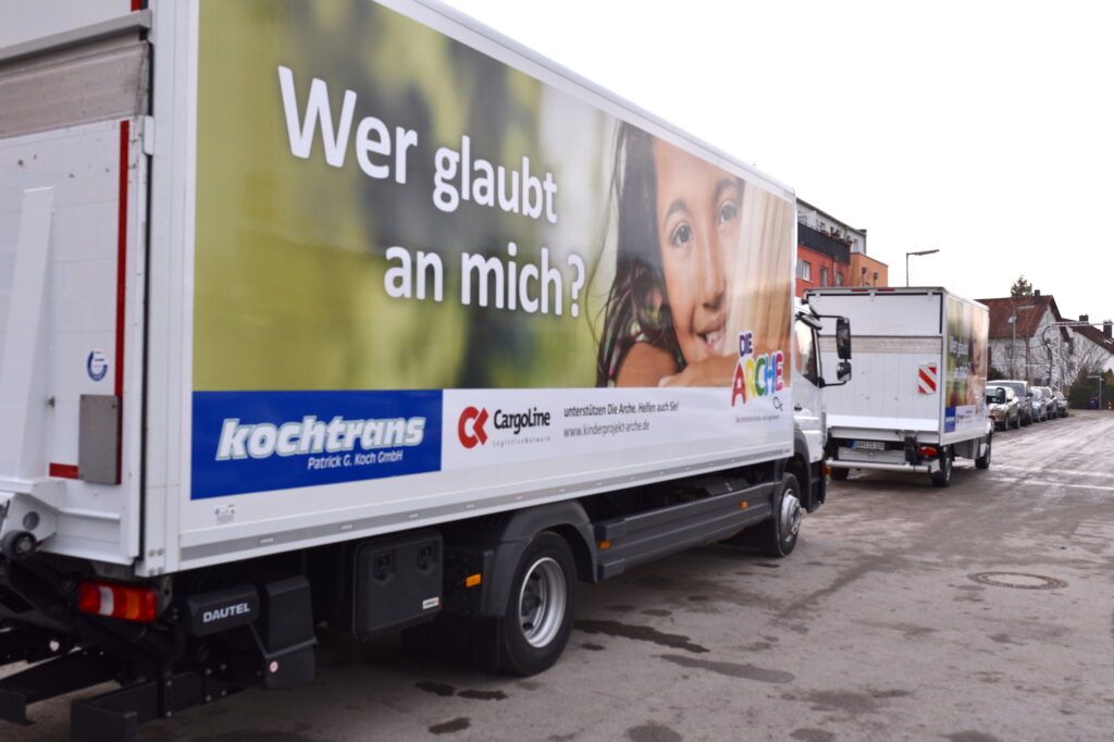 Auch in München fahren ARCHE-CargoLine-Lkw